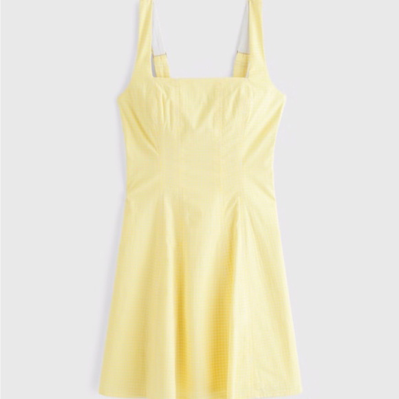 The A&F Mila Yellow Stretch Mini Dress Size Medium NWT - Picture 6 of 7
